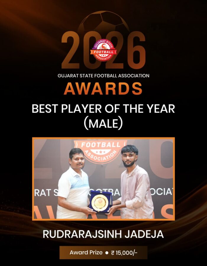 Best Player ot the year (Male) - Rudrarajsinh Jadeja