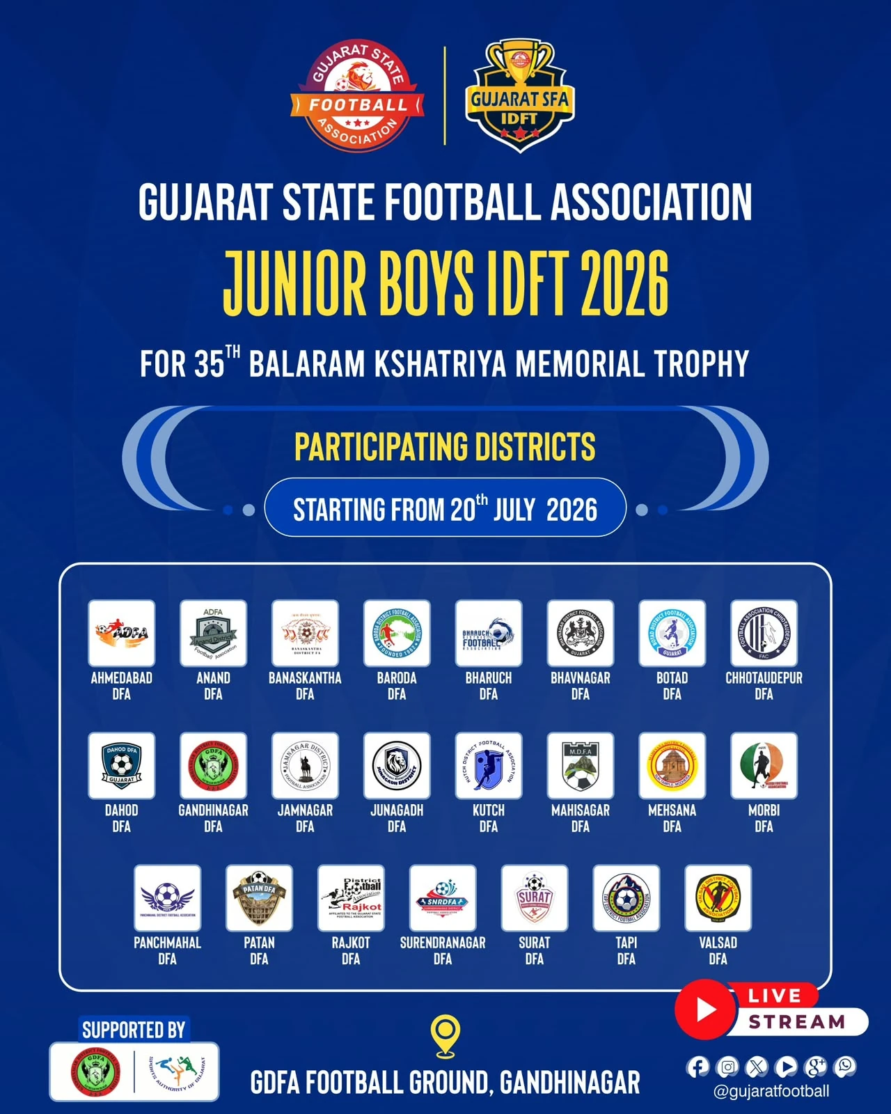 GSFA JUNIOR BOYS IDFT 2026